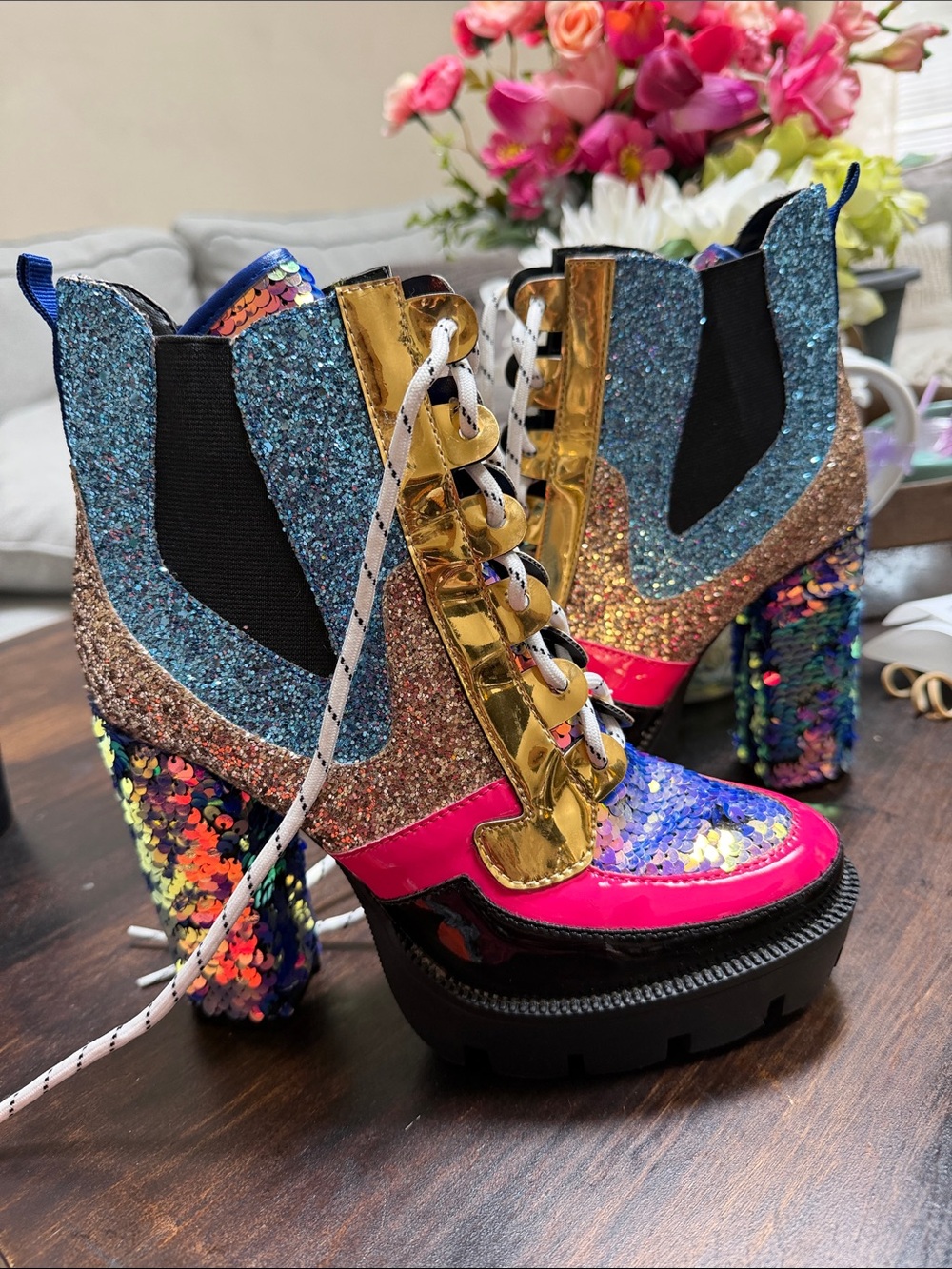 Cape Robbin Nell Heeled Boots for Women Sparkly NWOT - Picture 12 of 12